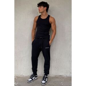 ALPHALETE Black Running Basketball Sport Jogger Sweatpants   Mens Size XL